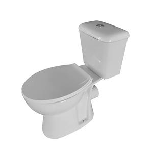 Boss & wessing Toiletpot  Cleaner Staand Zonder Bidet Inclusief Toiletbril P-trap 4 in 1 Wit