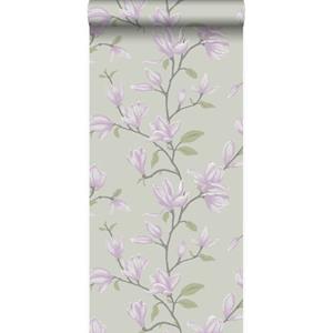 Origin Wallcoverings Behang Magnolia Zeegroen En Lila Paars