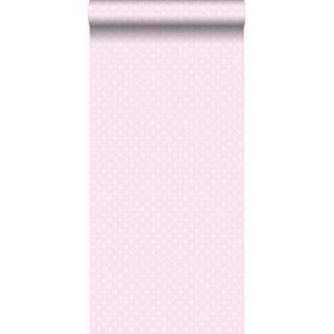 Origin Wallcoverings Behang Stippen Glanzend Roze - 346818