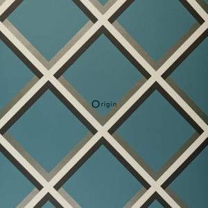 Origin Wallcoverings Behang Geometrische Vormen Petrolblauw