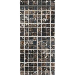 ESTAhome Xxl Behang Mosaic Tiles Bruin En Zwart - 158202