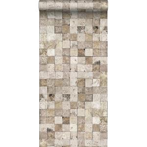 ESTAhome Xxl Behang Marble Squares Beige - 158201 - 50 X 900 Cm