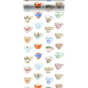 ESTAhome Xxl Behang Painted Teacups Meerkleurig - 158110