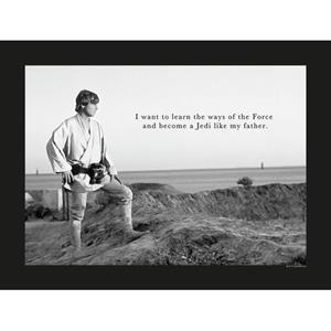 Komar Poster Star Wars Classic Luke Quote Zwart Wit - 610257