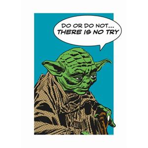 Komar Poster Star Wars Classic Comic Quote Yoda Multicolor