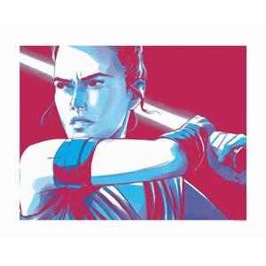 Komar Poster Star Wars Faces Rey Rood En Blauw - 610264