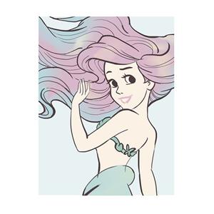 Komar Poster Ariel - De Kleine Zeemeermin Lila Paars En Blauw