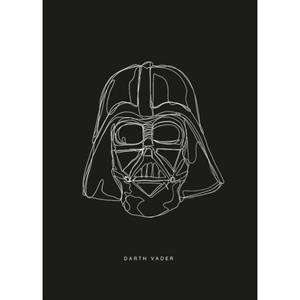 Komar Poster Star Wars Lines Dark Side Vader Zwart Wit - 610220
