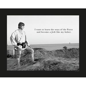 Komar Poster Star Wars Classic Luke Quote Zwart Wit - 610258