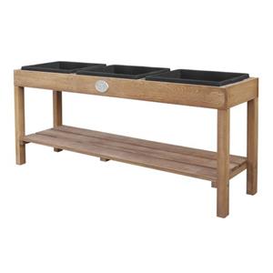 Sand und Wassertisch aus Holz in 3 Höhen in Braun Sandtisch / Matschtisch / Wasserspieltisch mit 3 Behältern - Braun - AXI