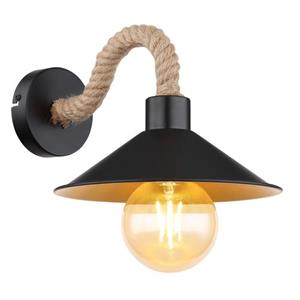 Globo Wandlamp Diana Metaal Zwart 1x E27