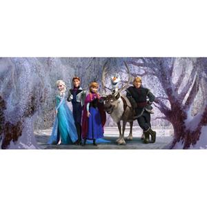 Disney Poster Frozen Paars, Blauw En Beige - 600881 - 202 X 90 Cm