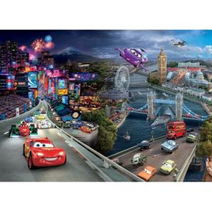 Disney Poster Cars Blauw, Rood En Paars - 600649 - 160 X 110 Cm