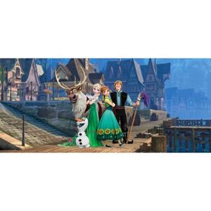 Disney Poster Frozen Blauw, Groen En Bruin - 600885 - 202 X 90 Cm