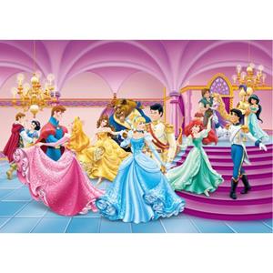 Disney Fotobehang Prinsessen Roze, Blauw En Geel - 600351