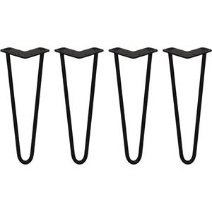 monstershop Skiski Legs 4 x 2 Streben Hairpin-Legs Haarnadelbeine Haar-Nadel-Beine Haarnadel-Beine Tischbeine Möbelfüße Stuhlbeine Möbelbeine