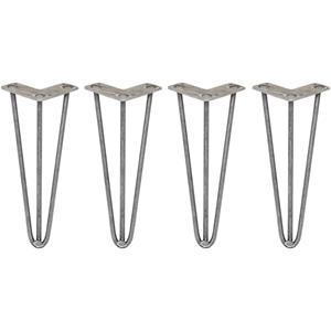 monstershop Skiski Legs 4 x 3 Streben Hairpin-Legs Haarnadelbeine Haar-Nadel-Beine Haarnadel-Beine Tischbeine Stuhlbeine Möbelbeine Möbelfüße Möbelfuß