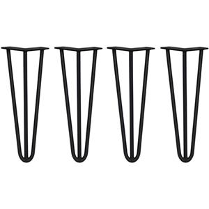 monstershop SKISKI Legs 4 x 3 Streben Hairpin-Legs Haarnadelbeine Haar-Nadel-Beine Haarnadel-Beine Tischbeine Stuhlbeine Möbelbeine Möbelfüße