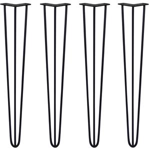 monstershop Skiski Legs 4 x 3 Streben Hairpin-Legs Haarnadelbeine Haar-Nadel-Beine Haarnadel-Beine Tischbeine Stuhlbeine Möbelbeine Haarnadel-Tischbeine 71cm h