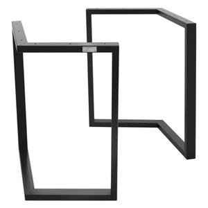 2er Set Tischgestell Industriedesign, 70x72 cm, Schwarz, aus Metall - Ml-design