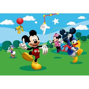 Disney Fotobehang Mickey Mouse Groen, Blauw En Geel - 600357