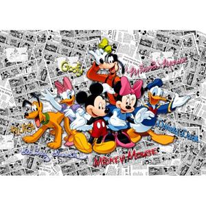Disney Fotobehang Mickey Mouse Roze, Blauw En Geel - 600364