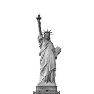ESTAhome Fotobehang New York Statue Of Liberty Grijs - 157701