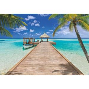 Komar Fotobehang Beach Resort Blauw En Groen - 611023