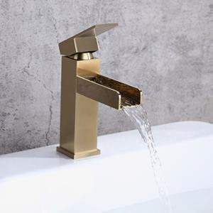 kroos Wasserfall-Waschtischmischer Golden gebürstet - Alnair
