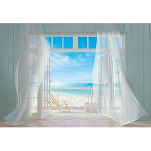 Komar Fotobehang Malibu Blauw En Wit - 611034 - 368 X 254 Cm