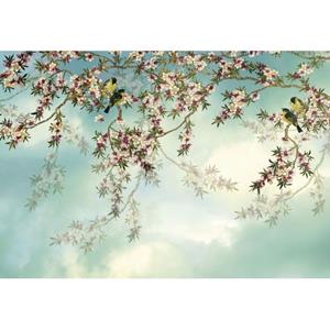 Komar Fotobehang Sakura Blauw En Roze - 610936 - 368 X 254 Cm