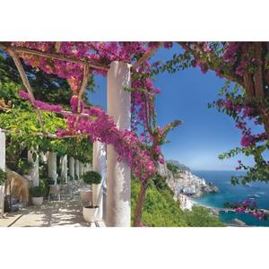 Komar Fotobehang Amalfi Blauw, Groen En Roze - 611027