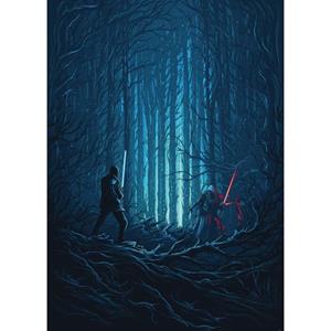 Komar Fotobehang Star Wars Wood Fight Blauw - 610727