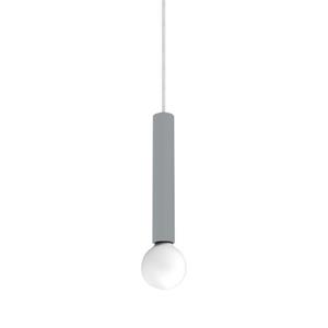 LUMICOM Puro Hanglamp, 1x E27, Metaal, Grijs, D.4cm H.30cm