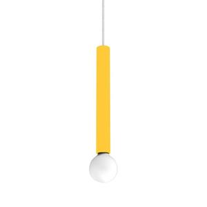 LUMICOM Puro Hanglamp, 1x E27, Metaal, Geel, D.4cm H.40cm