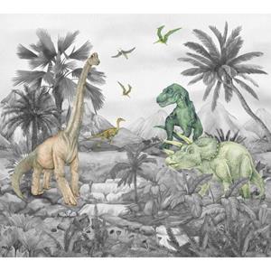 Sanders & Sanders Fotobehang Dinosaurussen Grijs - 601184
