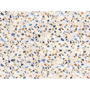 Sanders & Sanders Fotobehang Terrazzo Blauw, Beige En Bruin