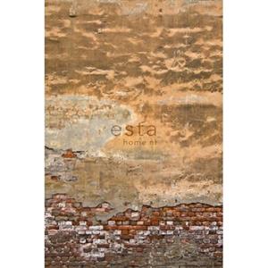 ESTAhome Fotobehang Old Tuscan Wall Oranje - 157704
