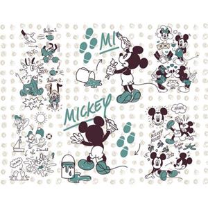 Komar Fotobehang Mickey Mouse Mintgroen En Zandkleurig - 610074