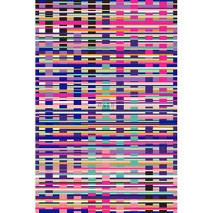 ESTAhome Fotobehang Grafisch Motief Roze, Paars, Blauw En Zwart