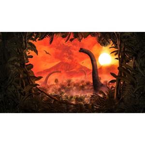 Komar Fotobehang Brachiosaurus Panorama Oranje En Groen - 610829