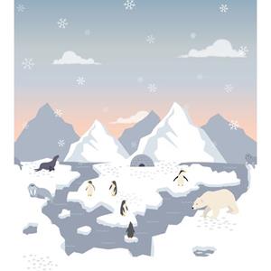 ESTAhome Fotobehang Ijsberen, Pinguins En Zeehonden In De Sneeuw