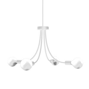 LUMICOM Classic Plafondlamp, 4xe27, Metaal, Wit Mat, D.60cm