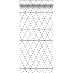 ESTAhome Behang Grafische Driehoeken Wit En Zwart - 139148