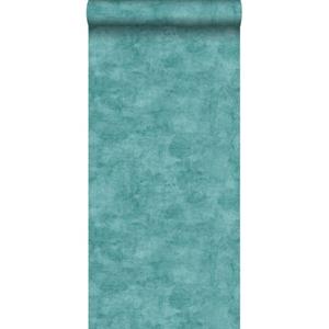 ESTAhome Behang Betonlook Turquoise - 138908 - 53 Cm X 10,05 M