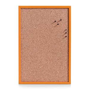 Zeller Prikbord - Memobord Incl. Punaises - 40x60 Cm - Oranje - Kurk