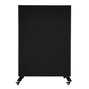 IVOL Mobiele Scheidingswand - Akoestisch Paneel/whiteboard - 120x160 Cm - Zwart/wit