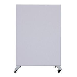 IVOL Mobiele Scheidingswand - Akoestisch Paneel/whiteboard - 120x160 Cm - Licht Grijs/wit