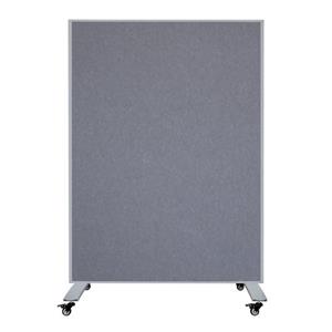 IVOL Mobiele Scheidingswand - Akoestisch Paneel/whiteboard - 120x160 Cm - Grijs/wit