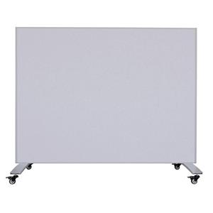 IVOL Mobiele Scheidingswand - Akoestisch Paneel/whiteboard - 160x120 Cm - Licht Grijs/wit